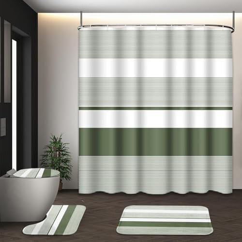 Ensemble de douche géométrique orange 4 pièces