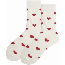 Cute Long Socks Kawaii Heart Print Socks Preppy Ankle Cotton Socks Korean Harajuku Soft Knit Socks Coquette Clothes