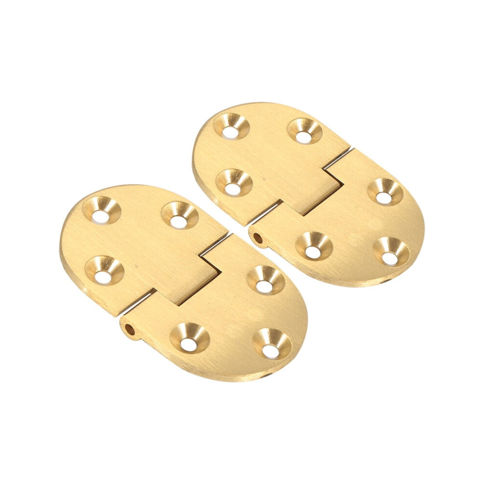 2Pcs Brass Butler Tray Hinge Round 2-1/2 X1-1/2 With Screws Folding Flap,Hinge 9422877794089