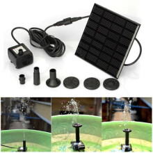 Kit de bomba de agua solar para fuente, ideal para bebederos de pájaros, piscinas, jardines y estanques: 150 l/h, 40,6 cm de altura, 7 V/140 mA,