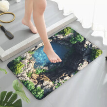 Antislip deurmat, bloemenprint in landelijke stijl, polyester mat - houdt vuil en water tegen, geschikt voor gezin en huisdieren, 40x60 cm voor de
