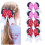 Fiocchi per capelli a pois con decorazioni di strass (4 pezzi) 1