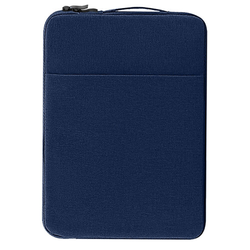 Capa para laptop de linho de 15,6 polegadas com bolso frontal.
