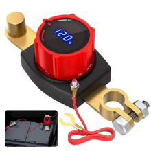 Διακόπτης αποσύνδεσης μπαταρίας άνω 12V-48V με βολτόμετρο LED, αρνητικός διακόπτης