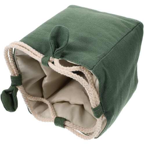Cotton Tea Set Storage Bag Light Green 14x13.4x13.4cm