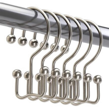 Anneaux de rideau de douche Ă double glissement en nickel, 7,6 cm (3 po), ensemble de 12