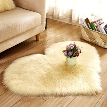 Clearance! Yellow Faux Fur Shaggy Rug – Living Room & Bedroom, Non-Slip, Compatible with Valentine's Day Decor