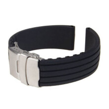 Silikon klockarmband ersättningsgummi klockarmband vattentätt randigt mönster klockarmband
