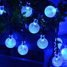 Solar Crystal Ball String Lights, LED Waterproof Globe Fairy Lights for Indoor/Outdoor, Garden, Wedding & Party Decoration