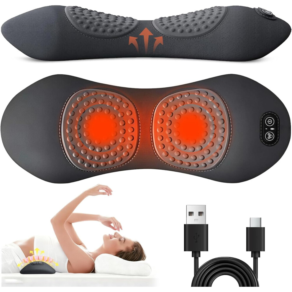 3-in-1 Back Massager with Heat, Vibration & Traction â 3 Temp Settings, Compatible with Neck/Shoulders