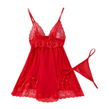 Dames nachtkleding zomer herfst lingerie sexy kanten mesh shapewear en verleidelijke doorschijnende nachtjapon chemise nachthemd trendy dames