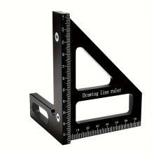 45/90 Aluminum Alloy Carpenter Square – Precision Woodworking Angle Ruler Tool.