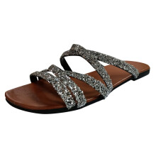 Women's Sandals Flip Flops Beach Slippers Summer Rhinestones Flat Shoes Slippers for Women Clearance