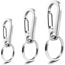 304 Stainless Steel Dog Tag Clips (3 Pack) – Quick-Change Pet ID Holder for Small/Medium/Large Dogs & Cats, Compatible with Most Collars & Harnesses