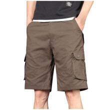 Pantalones cortos cargo para hombre, casuales, con múltiples bolsillos, estilo deportivo, cintura media elástica, tallas S-4XL