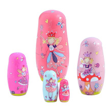 Clearance: 5-Pc Cute Angel Matryoshka Dolls, Handmade Wooden Nesting Toys for Kids & Adults – New Year/Birthday