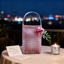 Boîte d'emballage florale pour sac à main, boîte en tissu pour bouquet de fleurs, contenant de présentation cadeau pour occasions spéciales,