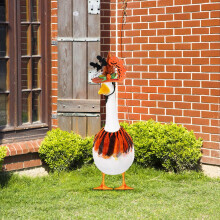 Fantasia de Ganso Japceit para Varanda/Jardim – Decoração Divertida em Formato de Animal para as Festas, Adequada para Uso Externo