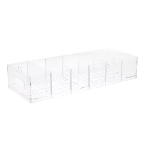 Förvaringslåda med lock i akryl, transparent 1 set