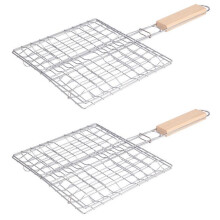 Korg Grillning Grill Grill Bbq Fisk Rostfritt Stål Biff Grönsaksbur Skaldjur Räkor Köttnät Tillbehör