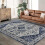 Χαλί Boho με λουλούδια 152x213 εκ., αντιολισθητικό, μαλακό 1