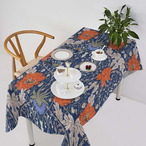 William Morris dug Orange Vintage Polyester