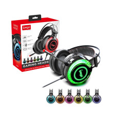 Przewodowy zestaw słuchawkowy do gier IPEGA RGB kompatybilny z PS5/PS4/Switch/Xbox Series X/S/PC/Mobile – nauszny, z mikrofonem z redukcją