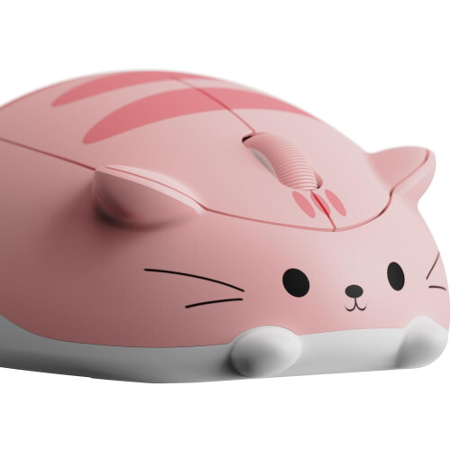 Mouse de gaming wireless cu tematică Pink Cat – Tri-Mode (BT3.0/BT5.0/2.4G), compatibil cu Mac/Win