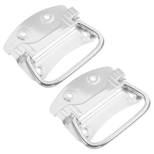 FRCOLOR2pcs Λαβή δακτυλίου στήθους σιδερένια πτυσσόμενη λαβή για πόρτα, εργαλειοθήκη