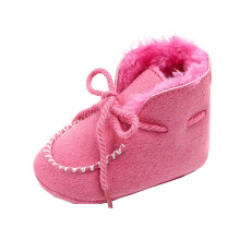 Baby Boys Girls Booties Fleece Anti-Slip Soft Sole Boots Toddler Walker Warm Shoes