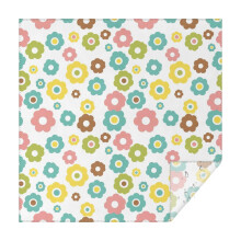 Nappe carrée à motif floral Pioneer Flower, imperméable, lavable et anti-taches, idéale pour la décoration de la maison, de la cuisine et des
