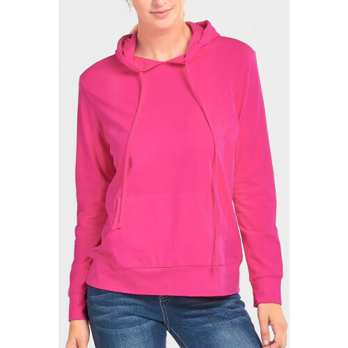 Women's Lightweight Cotton Long Sleeve Pullover Thin Hoodie Jacket
