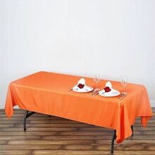 BalsaCircle6Pièces Nappes rectangulaires orange en polyester 60" x 102"