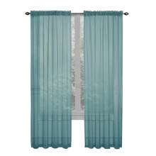 Green Sheer Curtains Semi Transparent Voile Rod Pocket Curtains for Bedroom and Living Room, 39.4 x 78.8 inches Long, 1 Panel