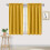 Conjunto de cortinas blackout amarelas com isolamento térmico, 132 x 137 cm (52 x 54 polegadas) 1