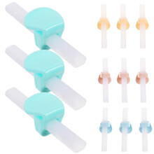 Lot de 12 pailles réutilisables en silicone flexibles pour enfants et bébés (café, jus).