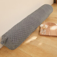 Oreiller cervical cylindrique rond et moelleux, idéal pour un bon maintien du sommeil. Housse amovible et lavable, 61 cm (24 pouces), gris foncé.
