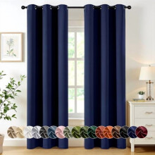 Zatemňovacie závesy v námorníckej modrej farbe, šírka 102 cm, dĺžka 182 cm, pár