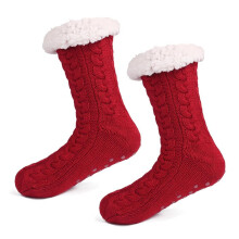 Calzini pantofola da donna morbidi e soffici, comodi, caldi per l'inverno, in pile spesso e confortevole, antiscivolo, perfetti come regalo di Natale