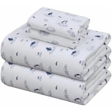 3-teiliges Flanell-Bettwäscheset (Twin XL) aus doppelt gebürsteter Baumwolle