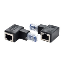 RJ45 90-graden Ethernet-adapter mannelijk naar vrouwelijk