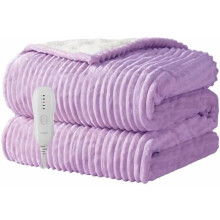 Electric Heated Blanket Throw 5060 Inch Purple 5 Heat