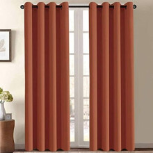 Thermal blackout curtain orange 52 in W x 96 in L