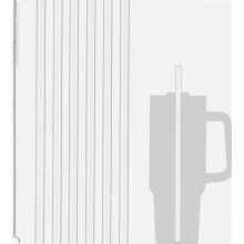 Conjunto de 6 canudos reutilizáveis para copo térmico Stanley Quencher de 1,2 litros (40 oz)