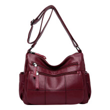 BVXEEP Crossbody-taske, skuldertaske, ny crossbody-taske med én skulder, læder, stor kapacitet, flere rum, dametaske