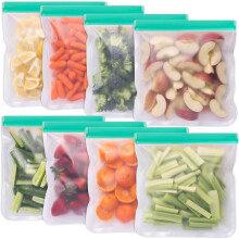 Bolsas reutilizables de silicona para alimentos Minizmin (paquete de 5)