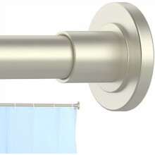 Brushed Shower Curtain Rod 31 to 104 Inch,1 Inch Diameter Adjustable Spring Tension Curtain Rod No Drilling Stainless Steel Telescoping Rod,No Rust