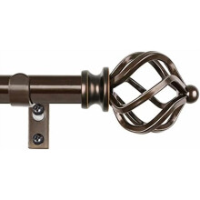 Justerbar gardinstang i bronse, 112–128 cm, med