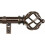Varão de cortina ajustável em bronze, 48-84 polegadas (122-213 cm), com 3/4 de polegada (9/4 de polegada) de comprimento. 1