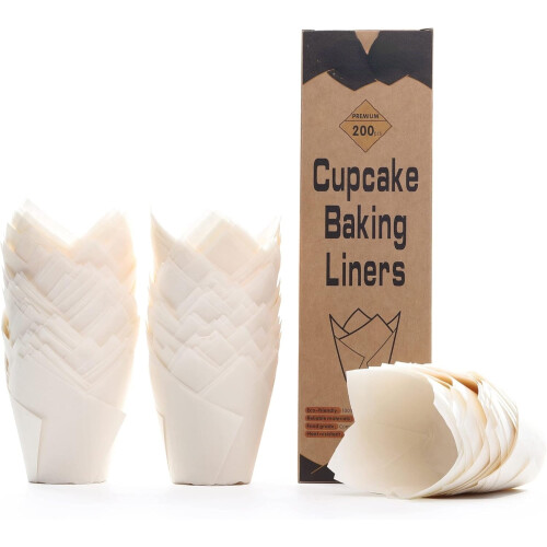Χάρτινες θήκες για cupcakes Nordic Tulip 200 τεμάχια